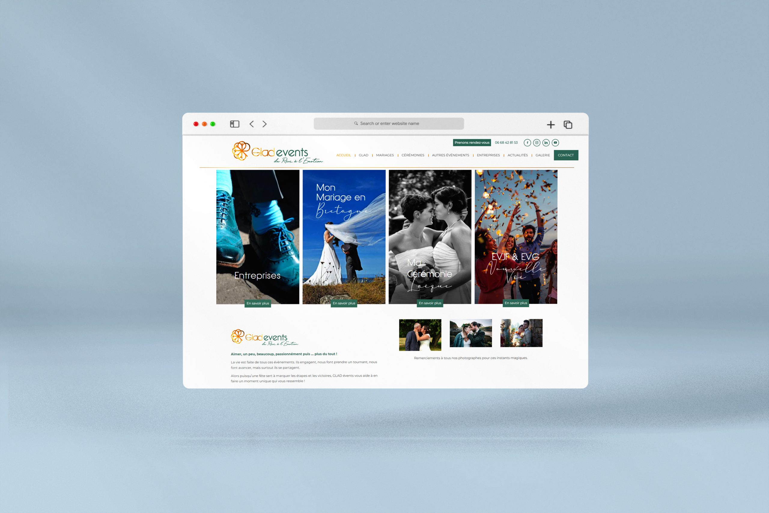 Glad Events site