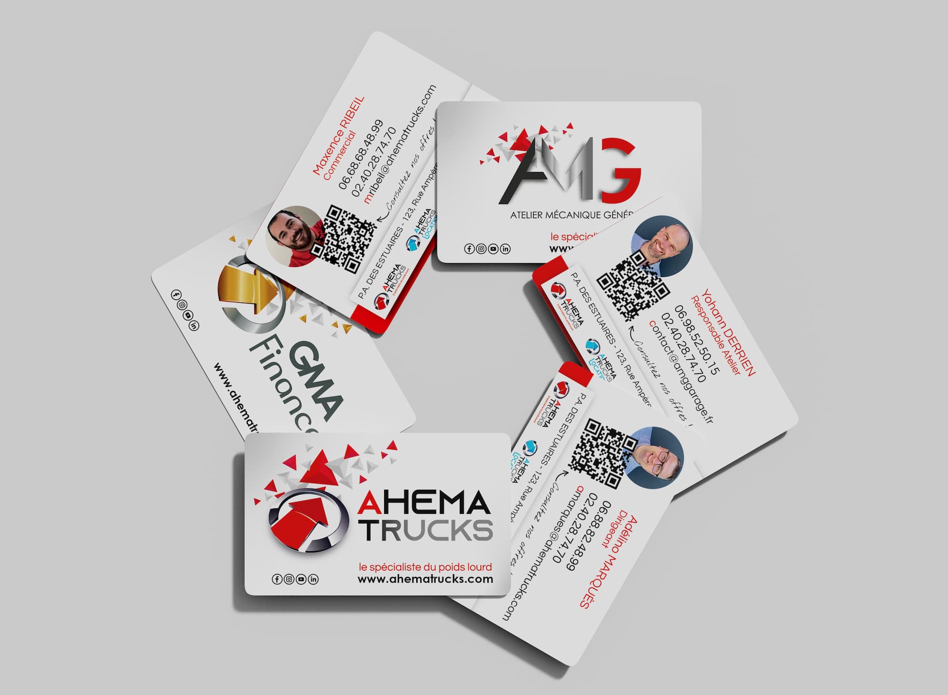 ahema trucks carte de visite