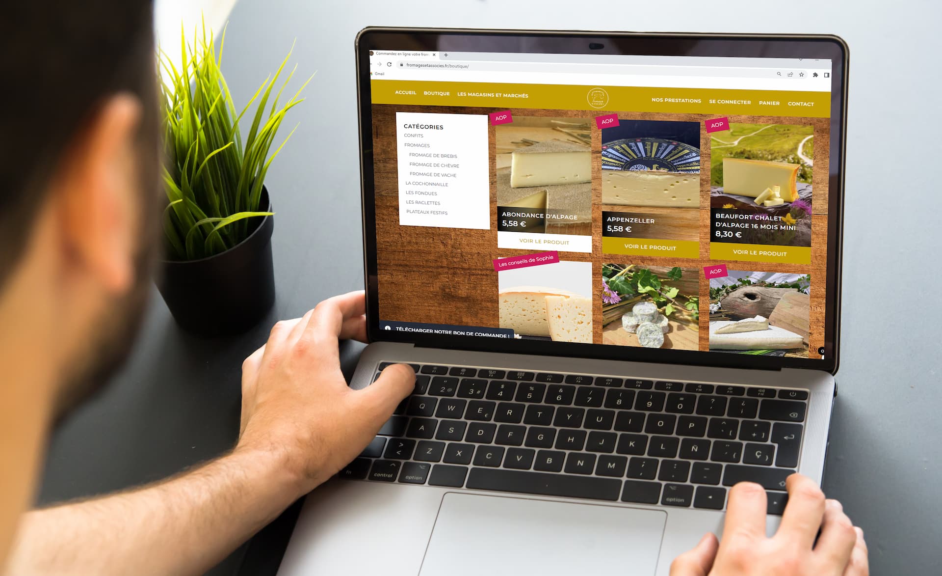 fromages et associés - mockup site