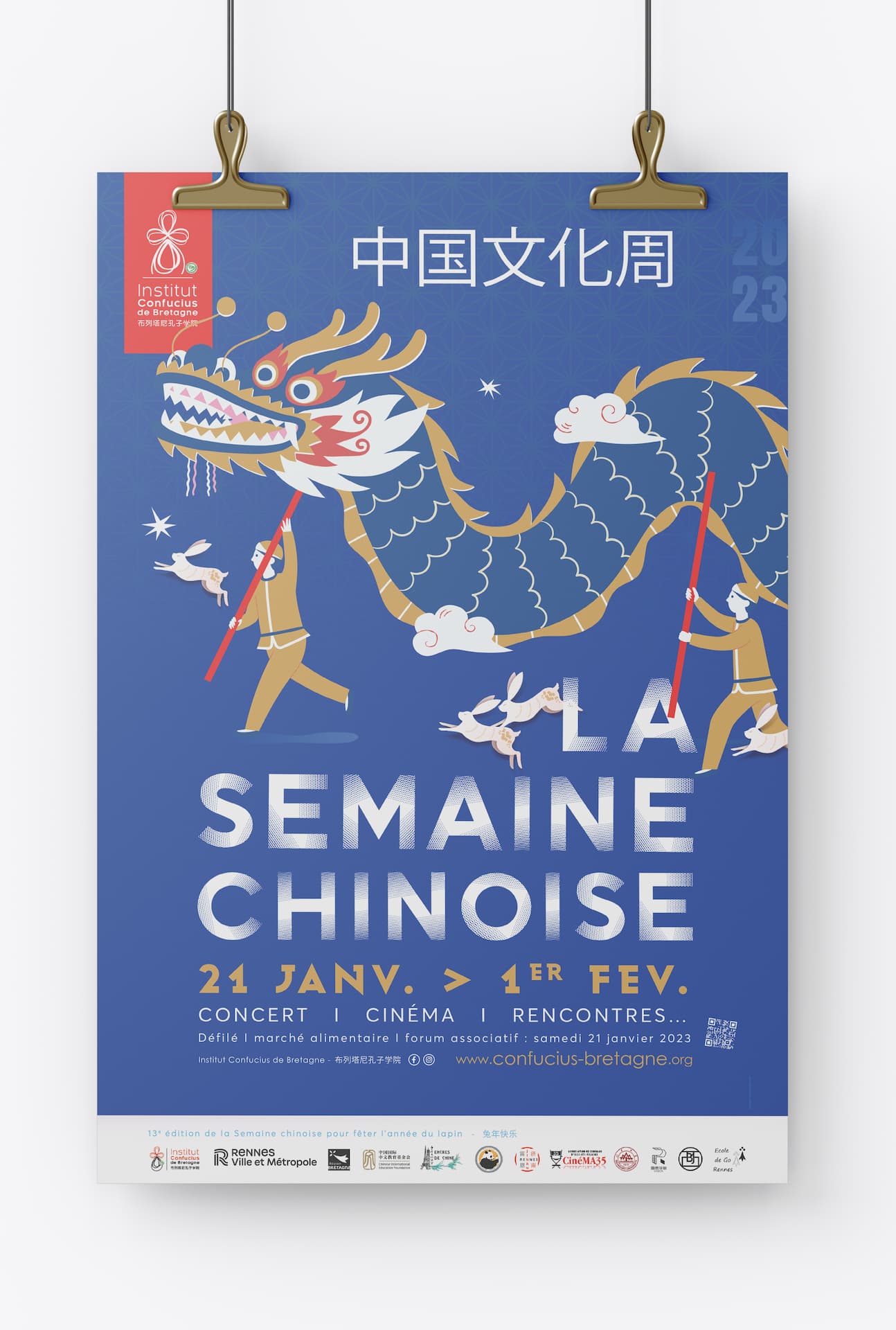 Confucius Nouvel an chinois Affiche