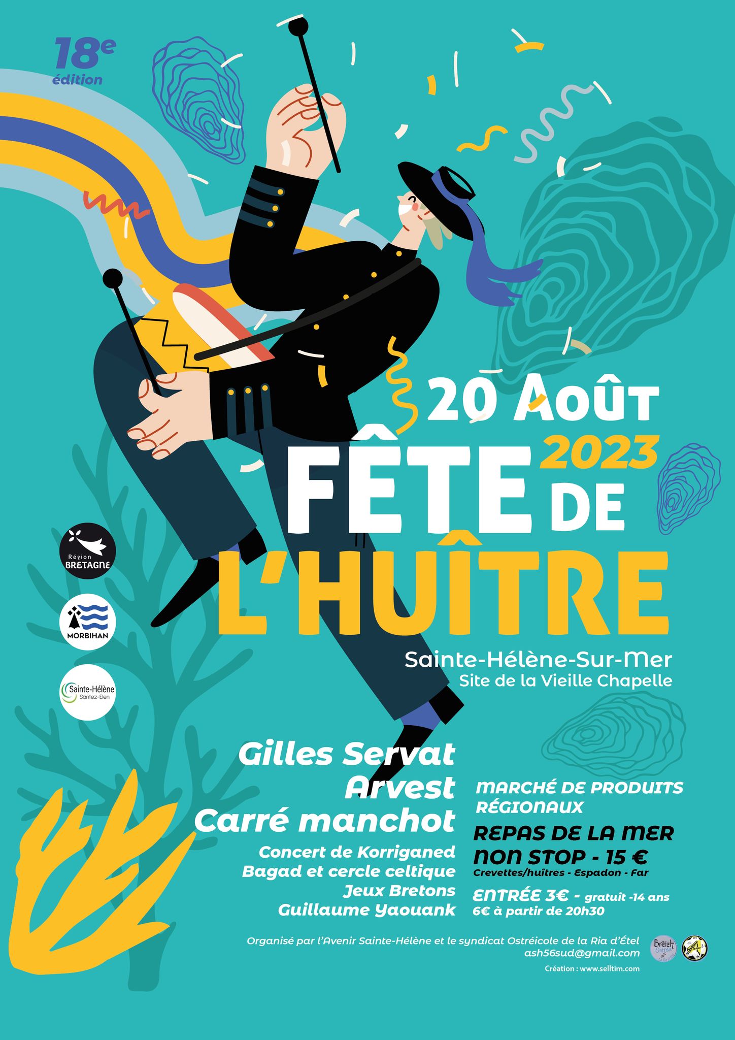 Création visuelle - affiche Fête de l'huitre