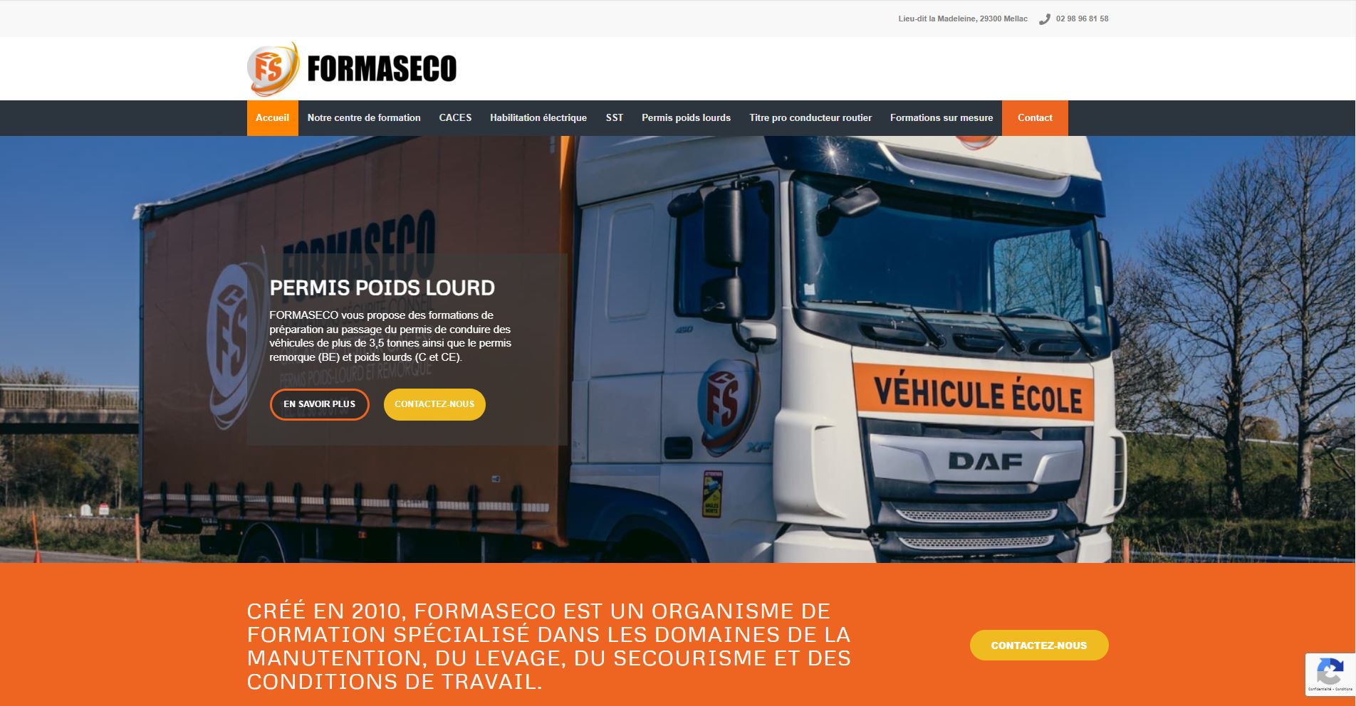 Formaseco site mockup
