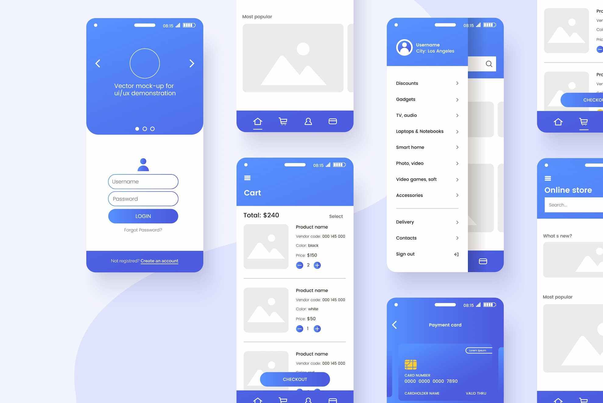 Mockup application mobile