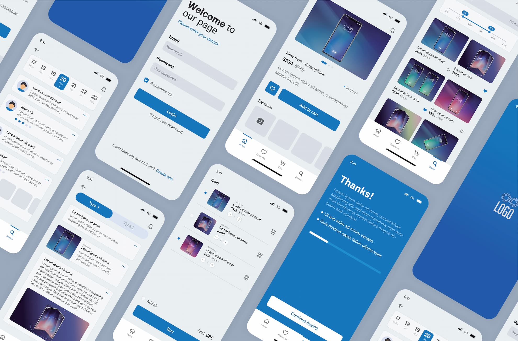 Mockup application mobile