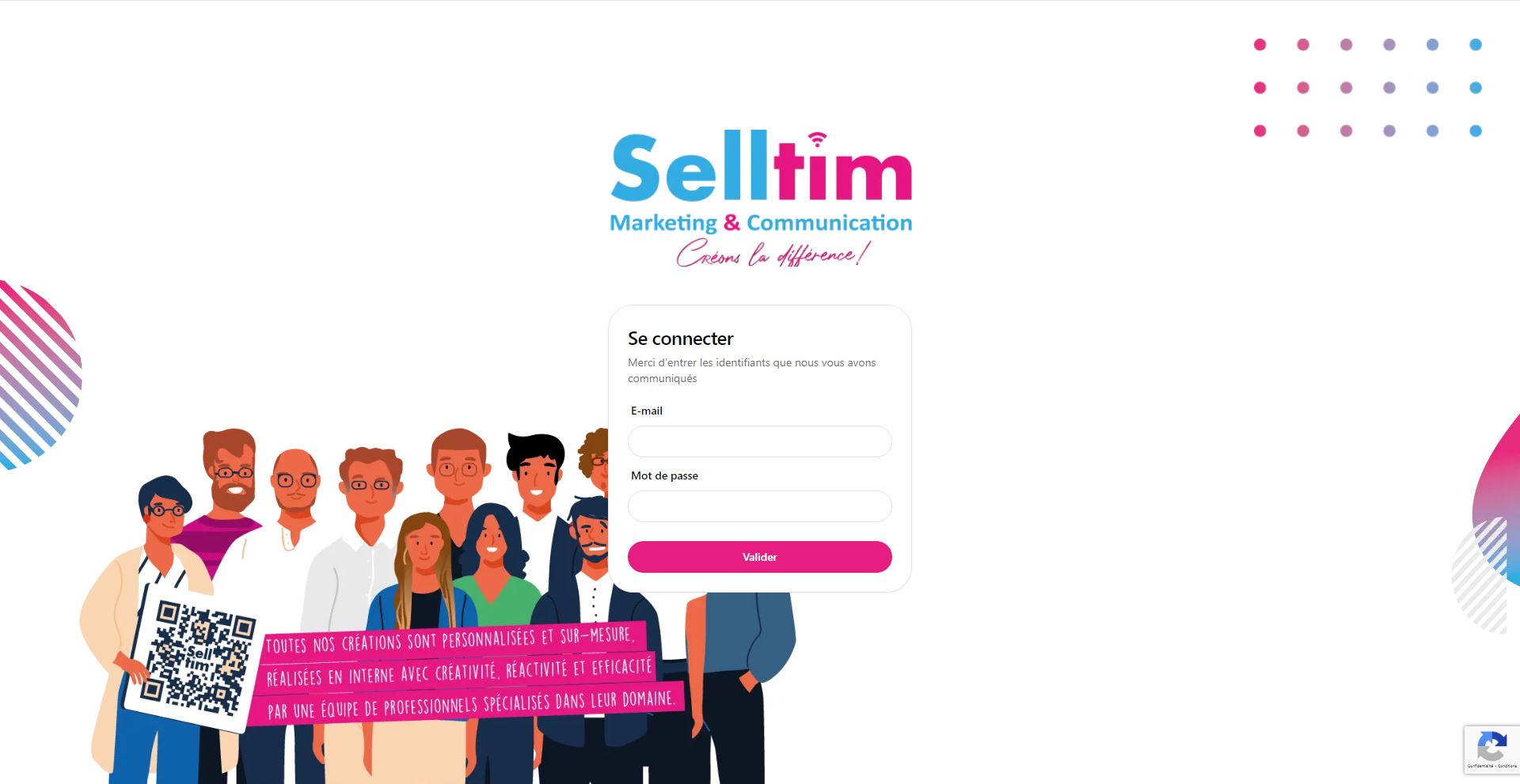 Selltim intranet capture page connexion
